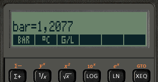 Ergebnis: 1,2077 bar